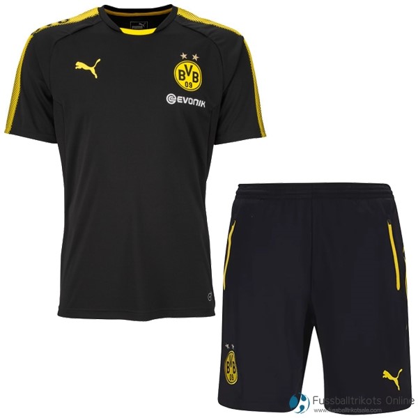 Borussia Dortmund Training Shirts Set Komplett 2017-18 Schwarz Fussballtrikots Günstig